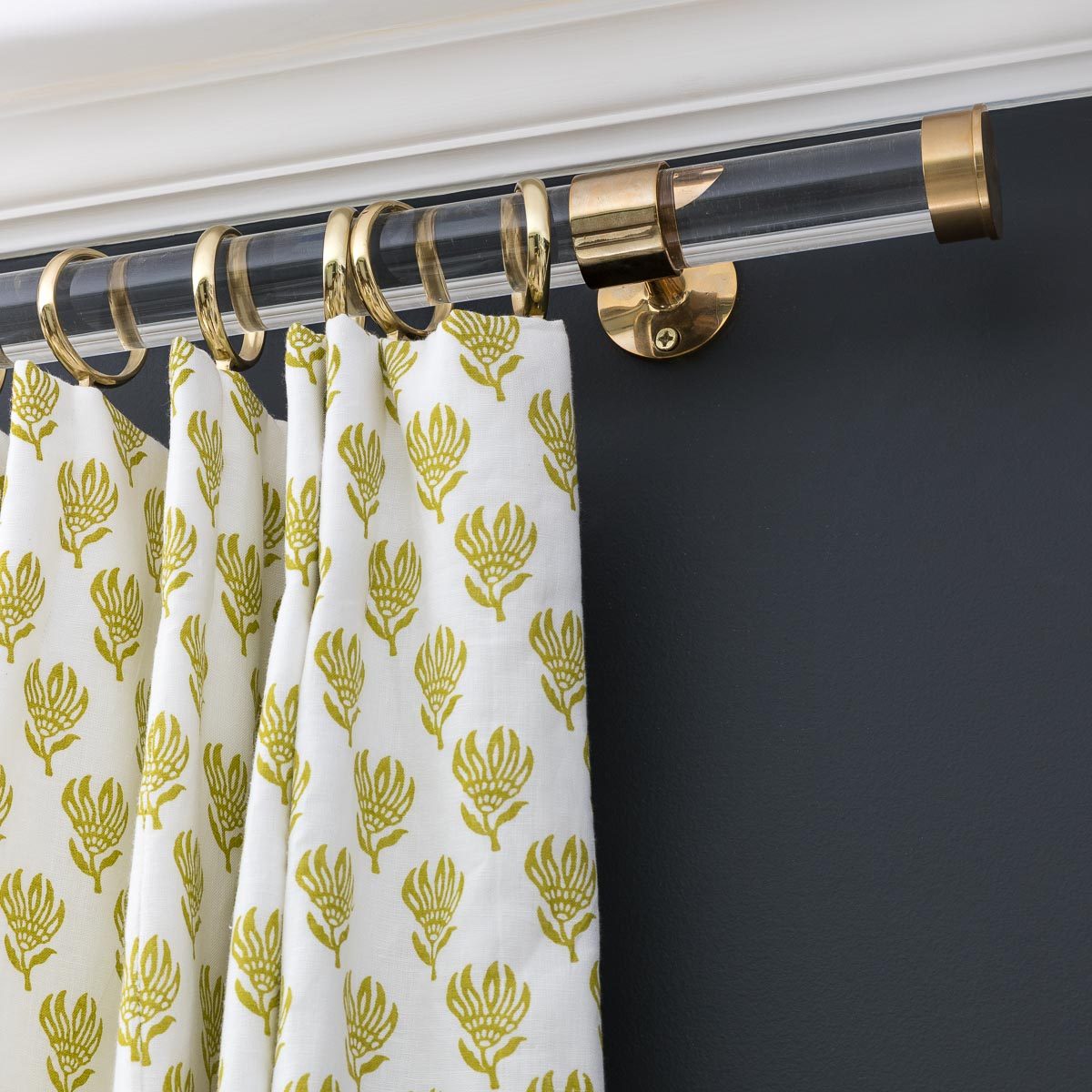 Acrylic curtain rod