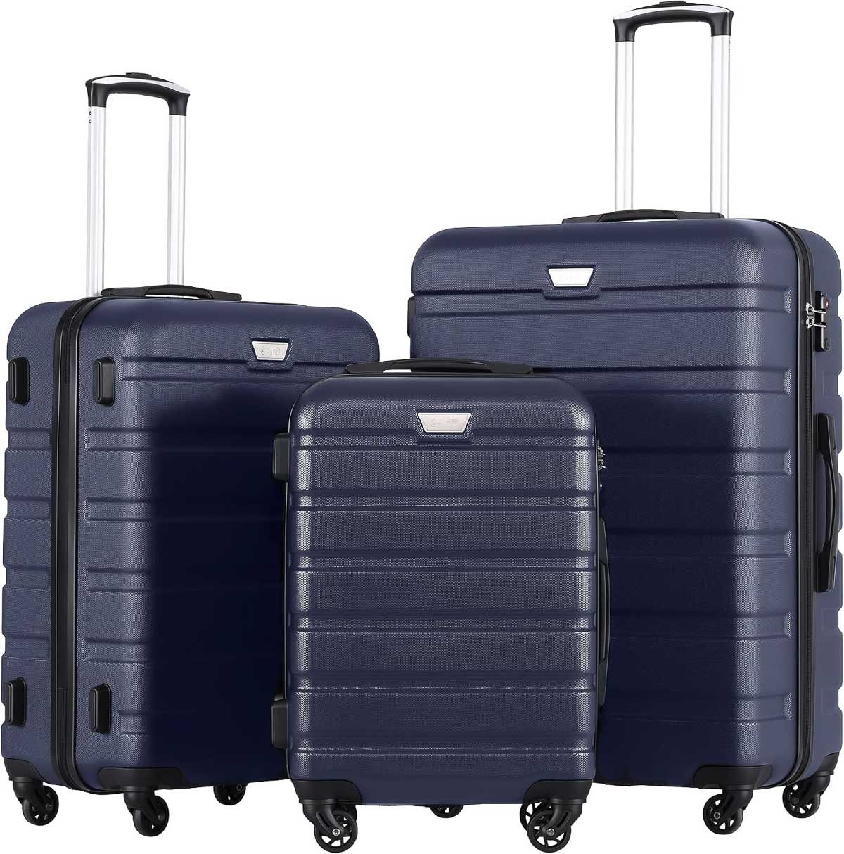 Set of 3 suitcases in navy