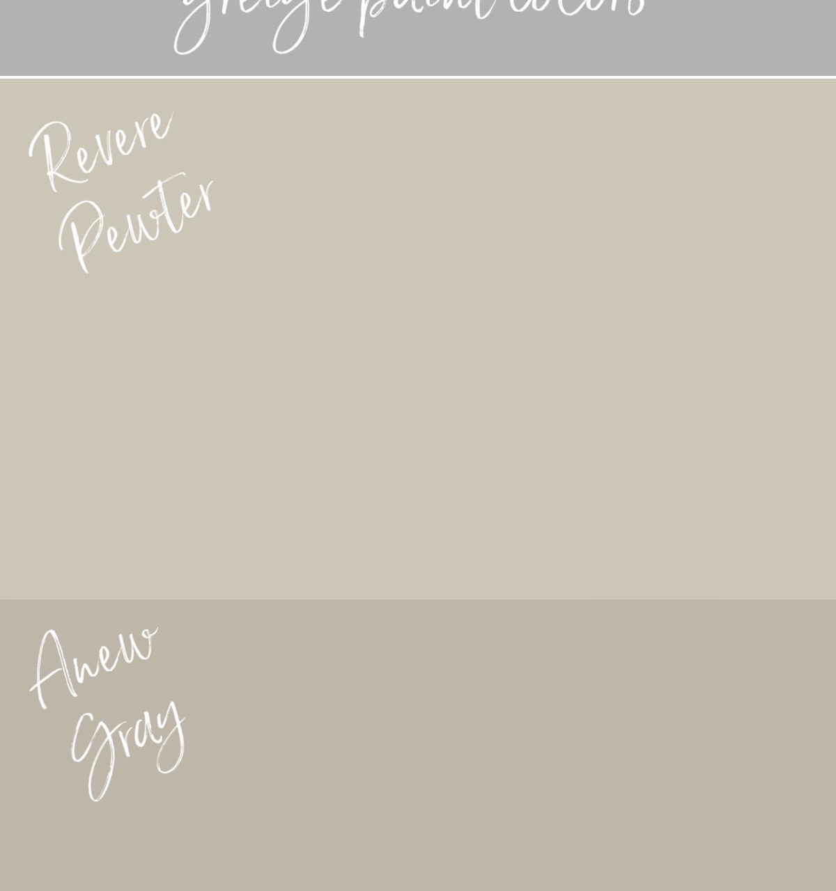 Anew Gray vs. Revere Pewter greige paint colors