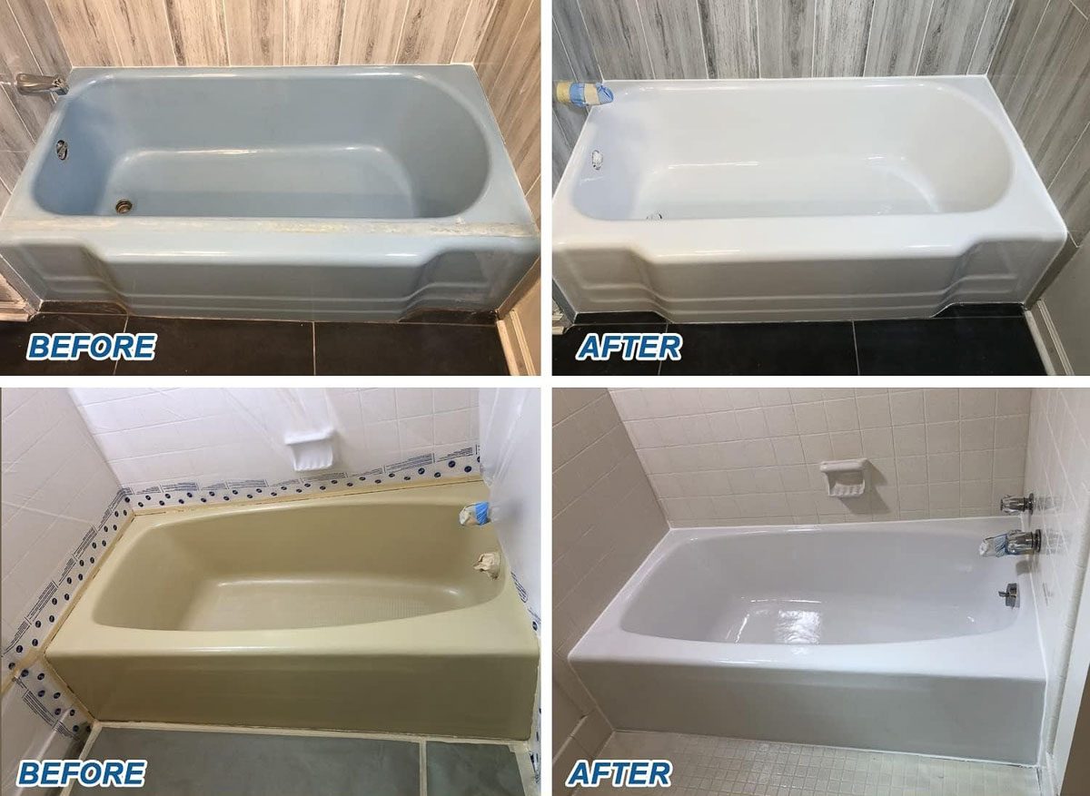 Bathtub refinishing before and after photos