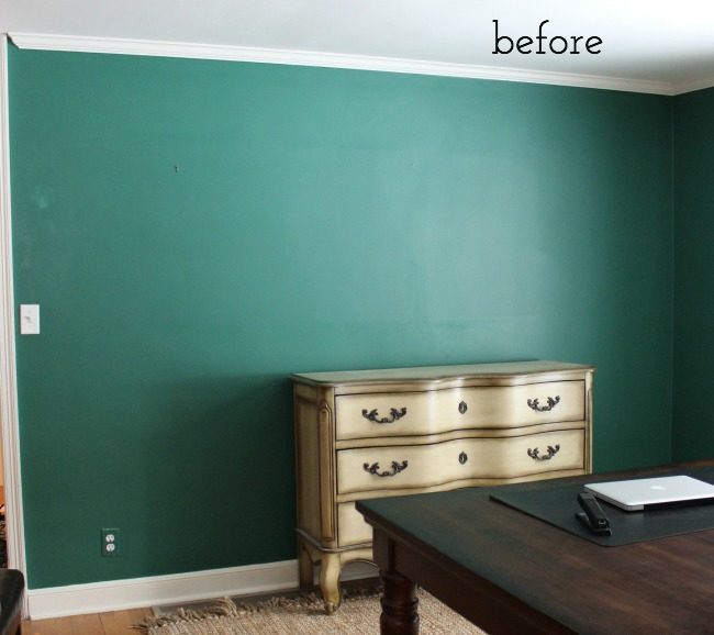 Our home office before the addition of our gallery wall