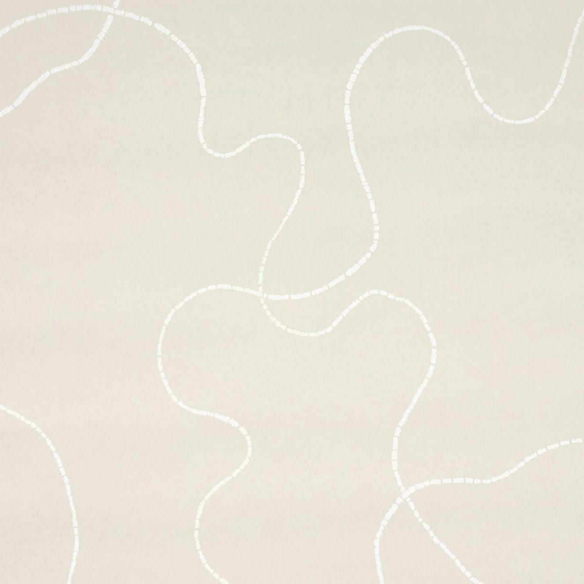 Beige wallpaper with white squiggles