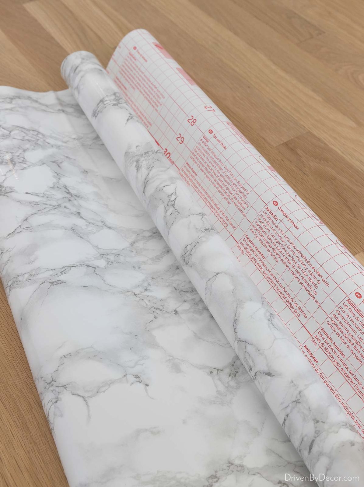 The contact paper we used to cover our countertops
