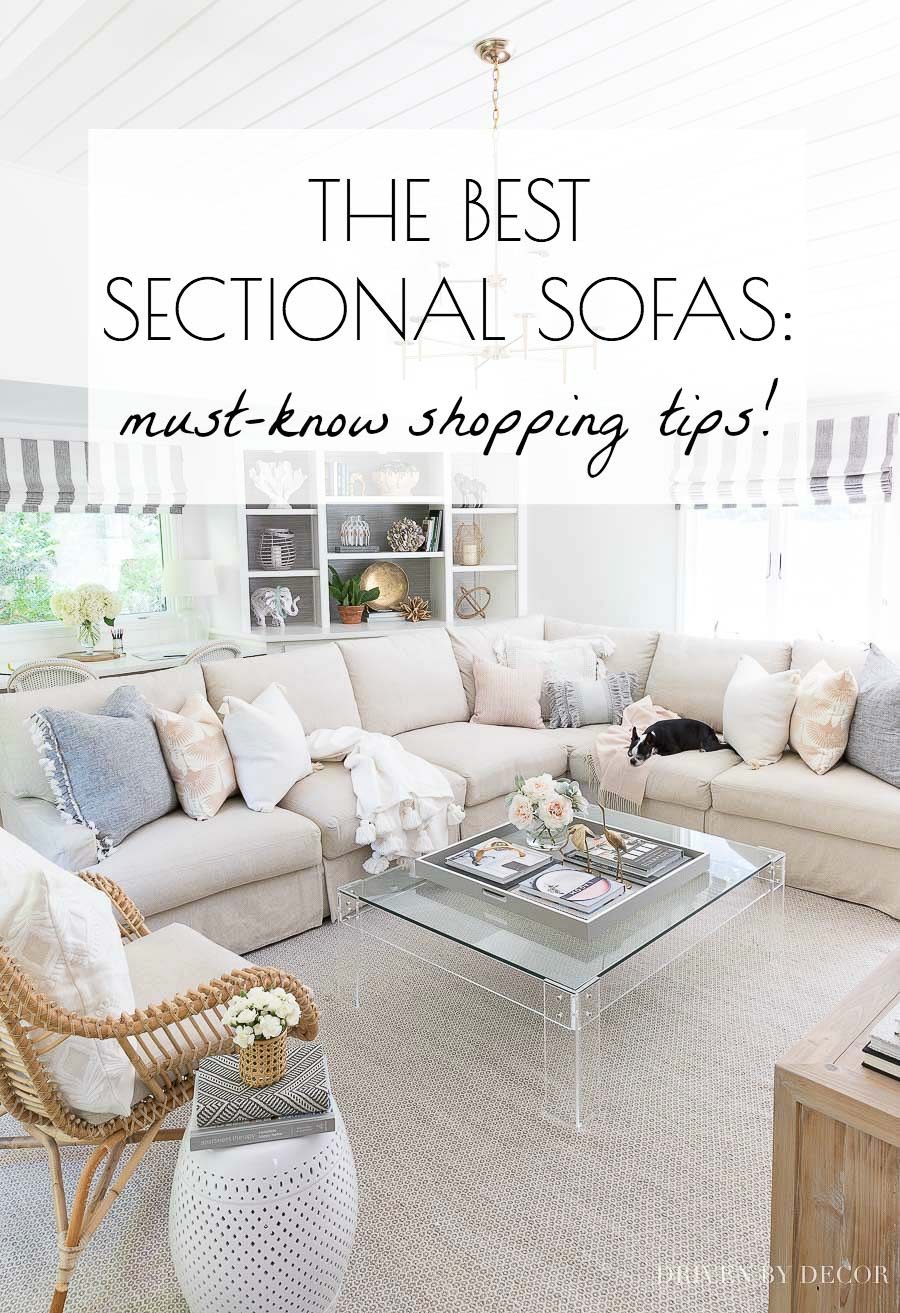 Must-know shopping tips for choosing the best sectional sofa for your family! Info on the best sectional and sofa brands and what fabrics and features to look for. So helpful!
