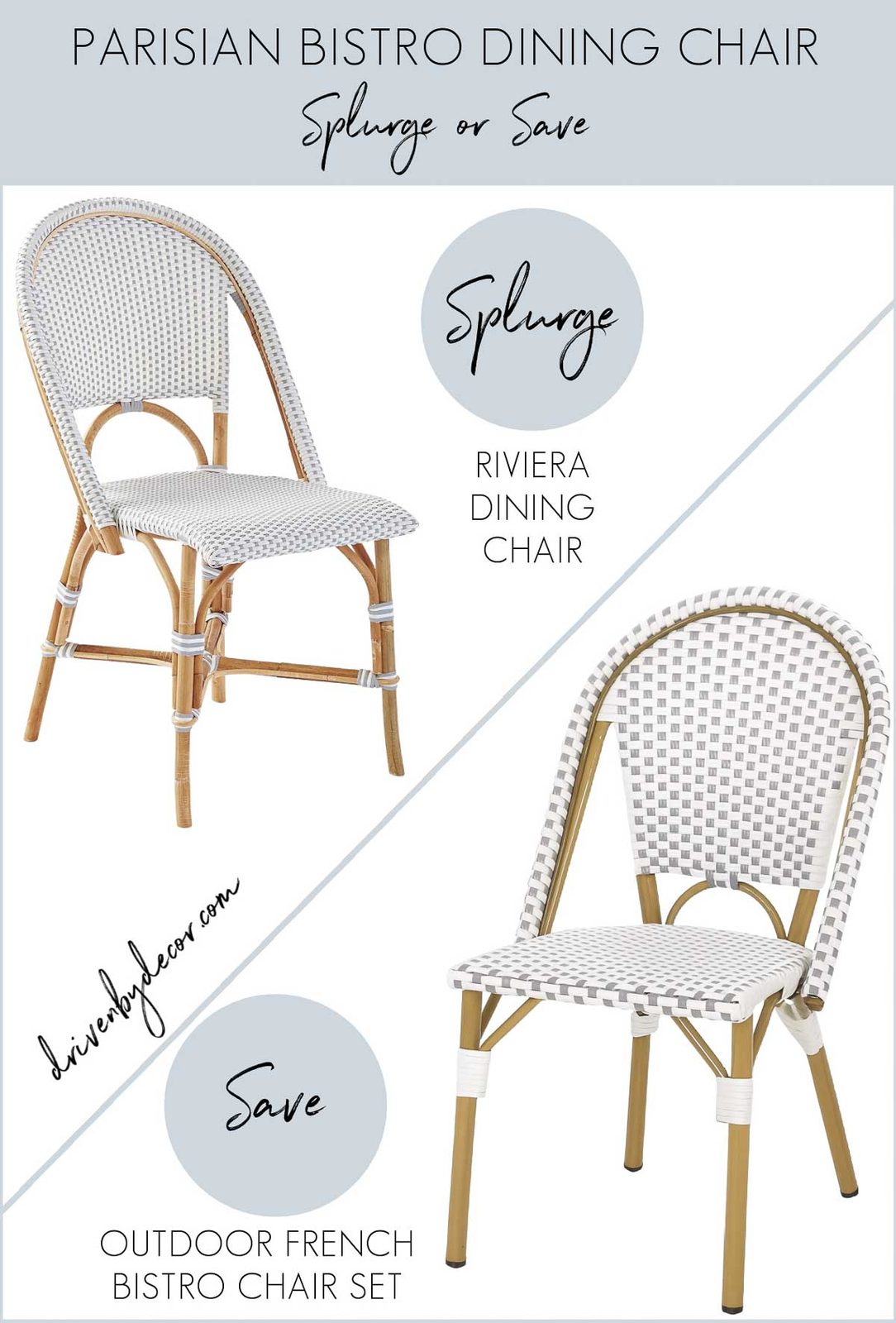 Look for less bistro chairs