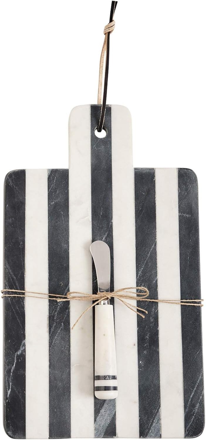 Black and white marble cutting board set