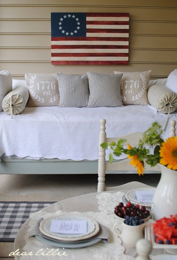 Decorating with Ticking Stripe Fabric