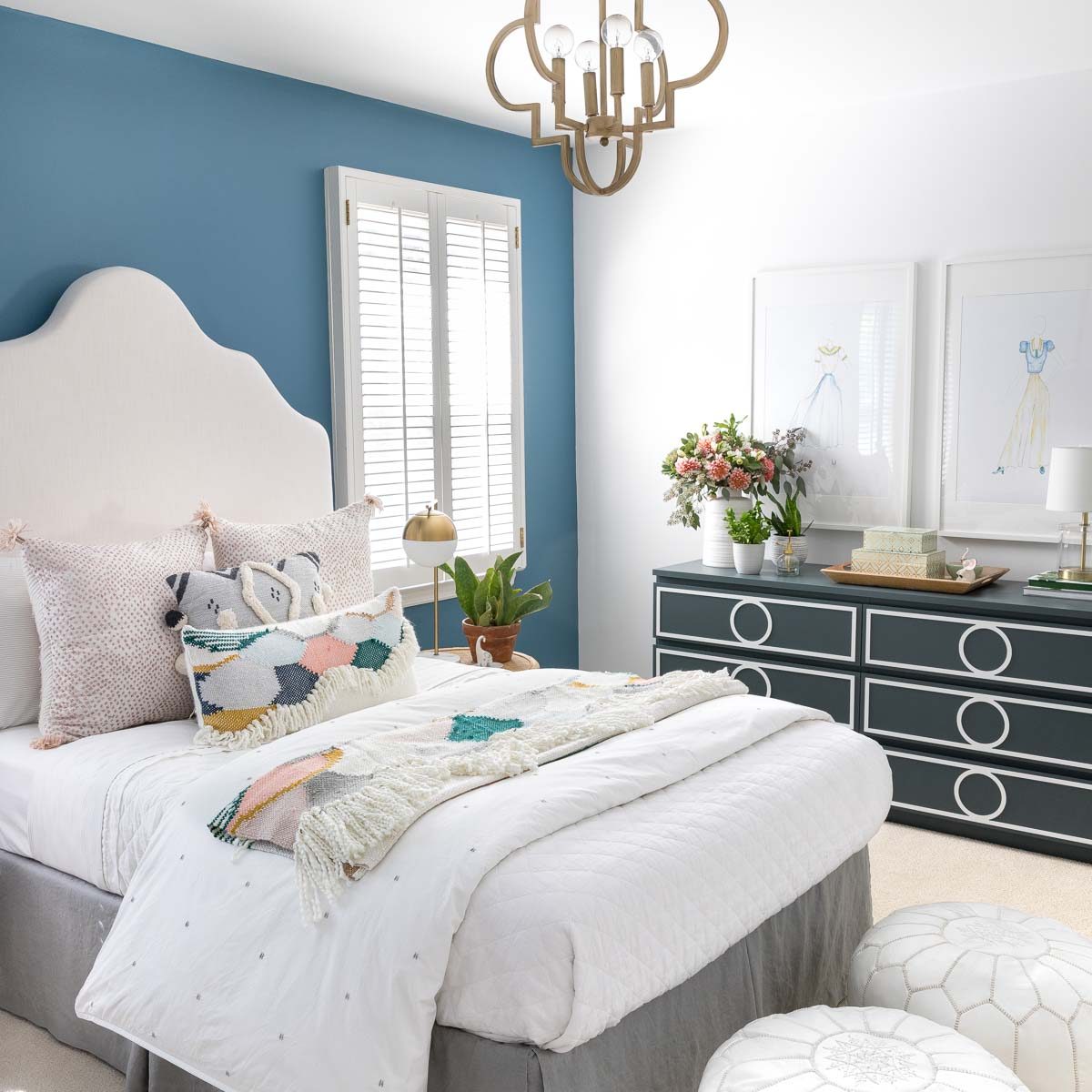 Boho Bedroom Colors in Our Room Makeover