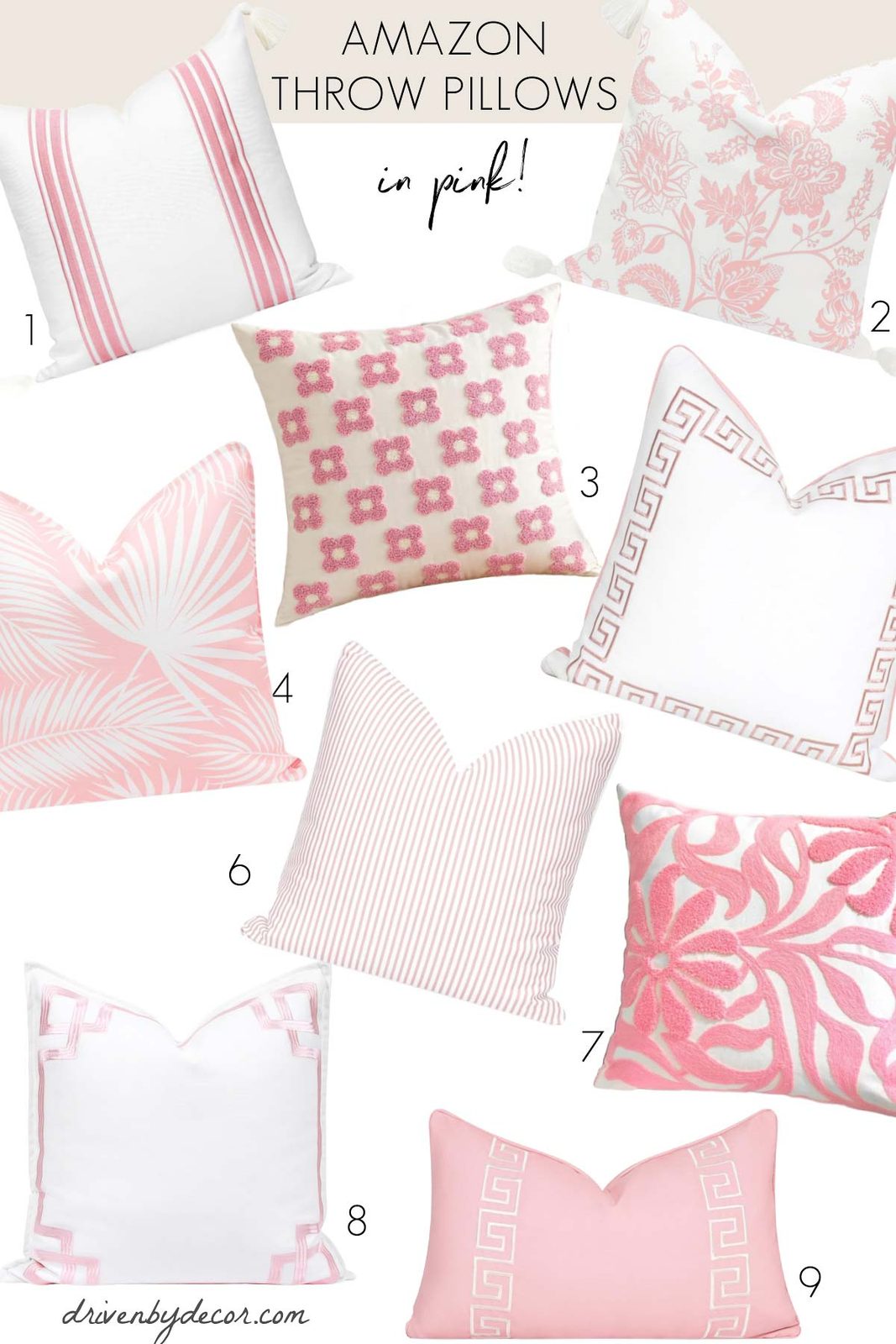 Budget throw pillows in green