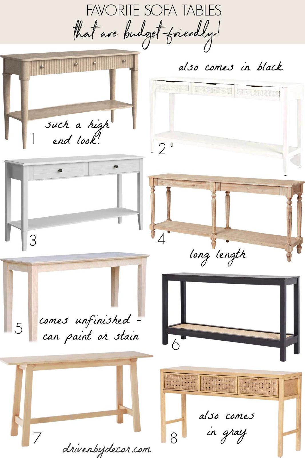 8 inexpensive sofa tables that don't look cheap