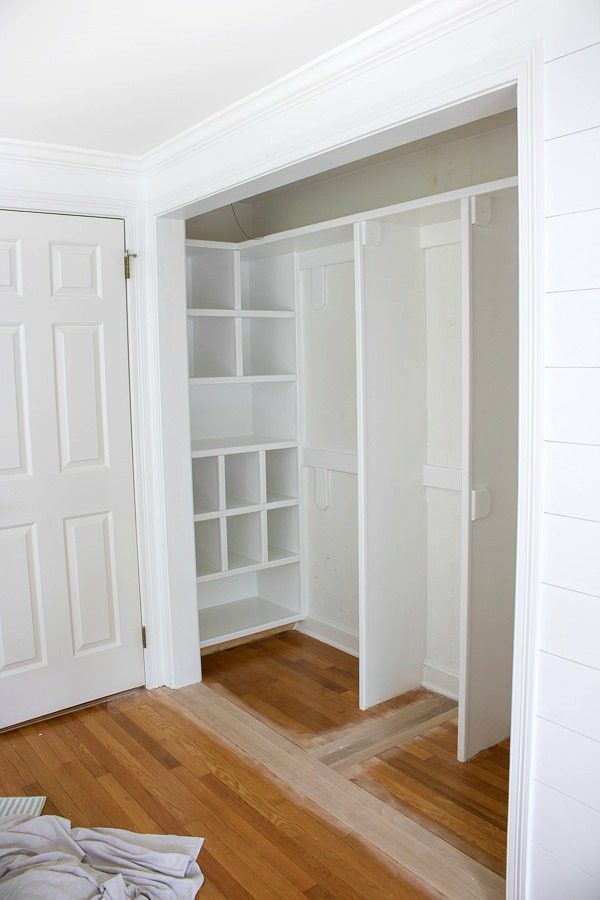Closet makeover in progress (bifold doors are removed!)