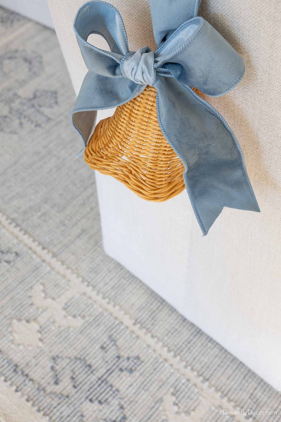 Blue and white color palette for coastal Christmas decor