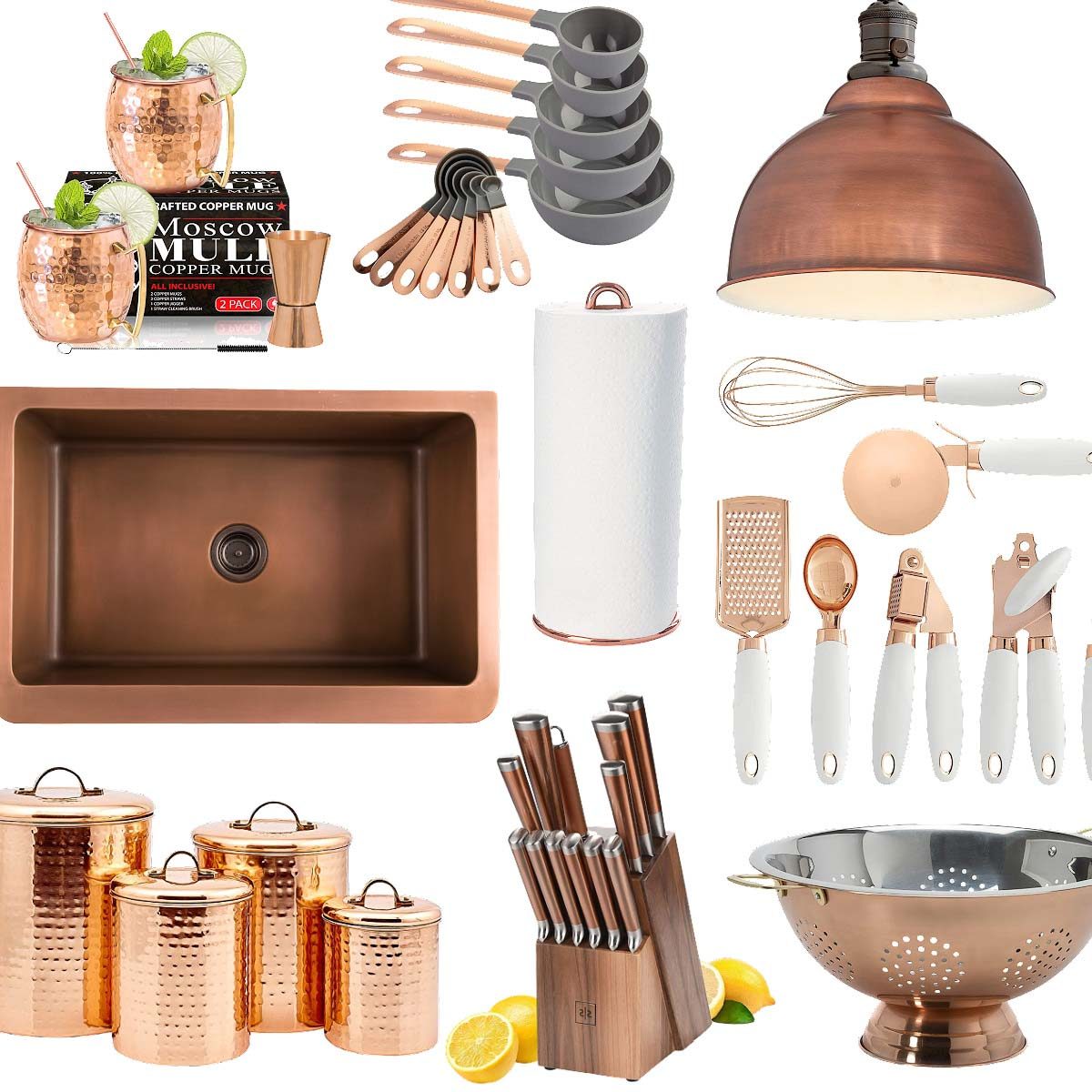 Copper kitchen accents