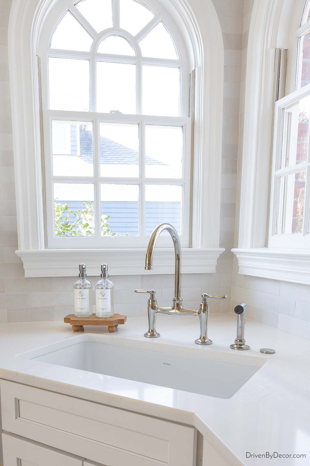 Corner sink in our kitchen