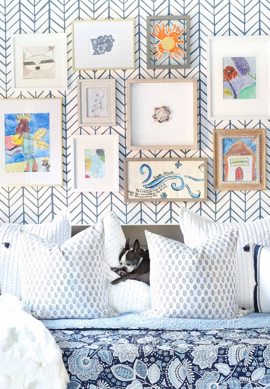The cutest! Our dog snuggles on top of our pillows too!