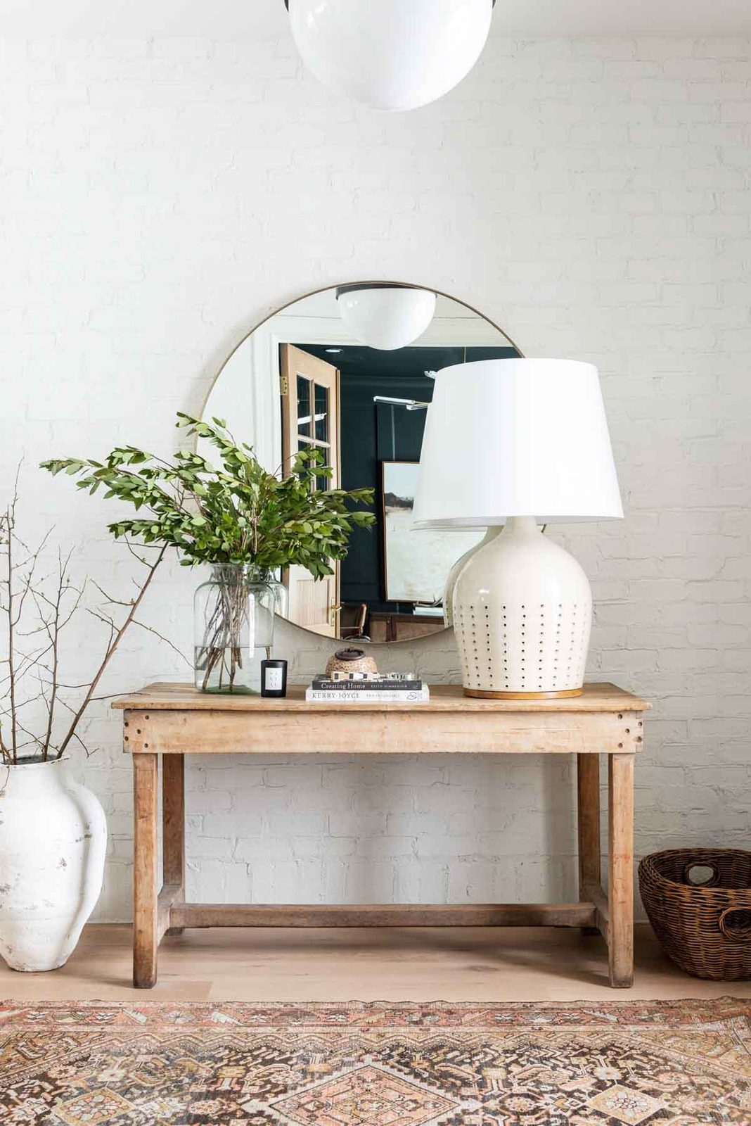 Styled entryway console