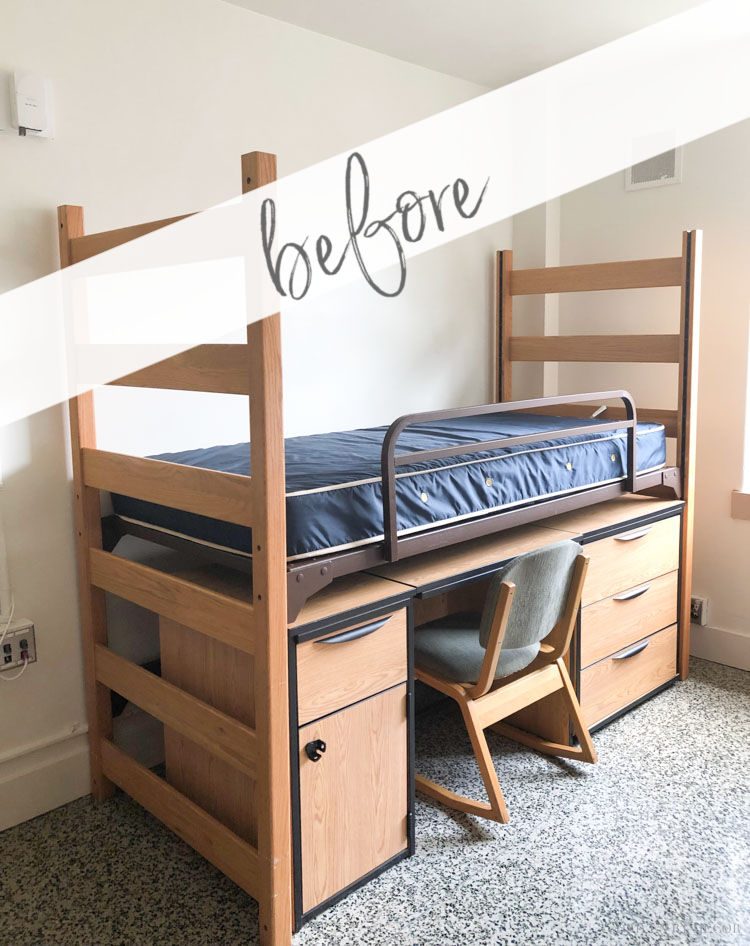 Our before and after girls dorm room makeover!