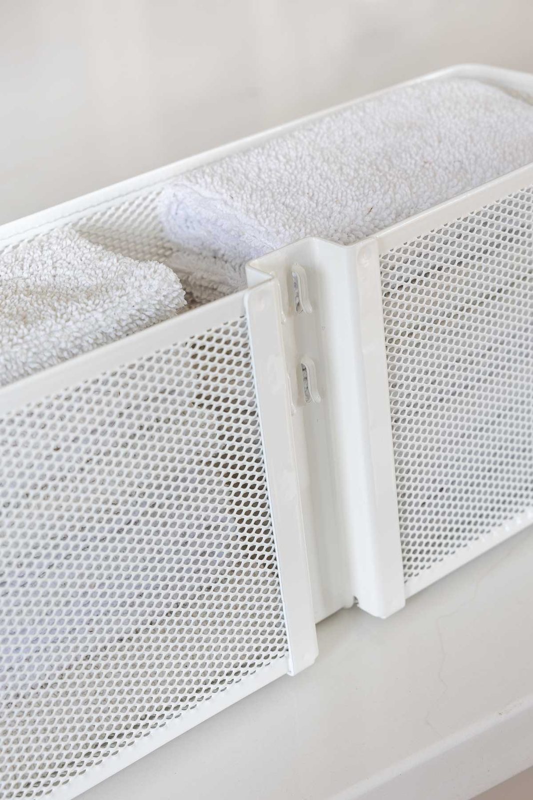 Hooks on back of Elfa mesh basket