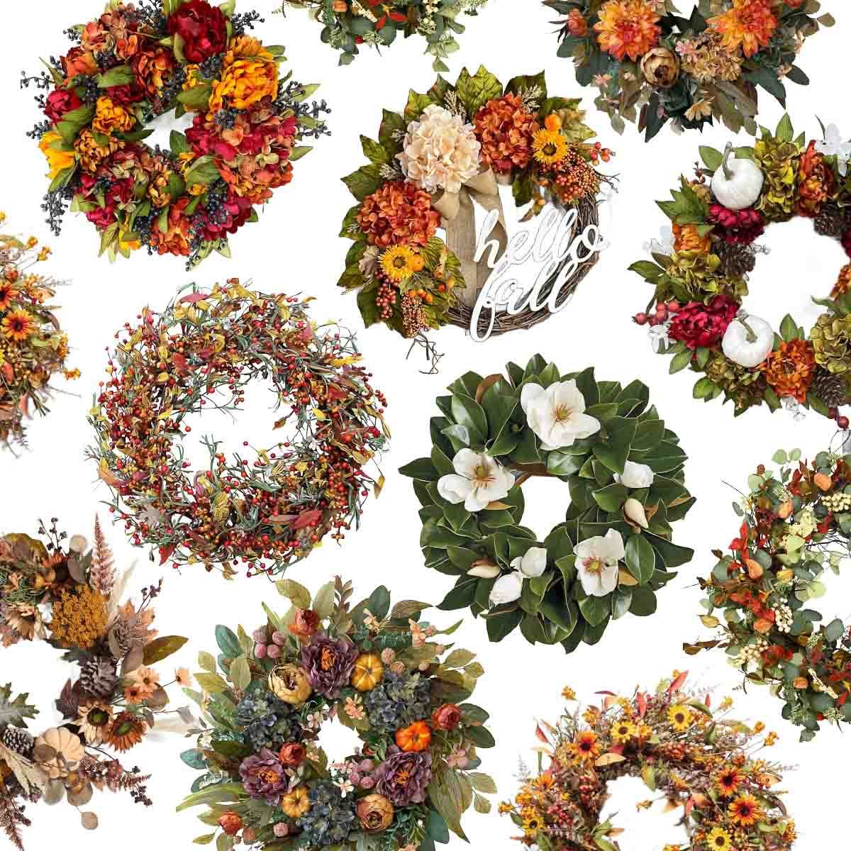 Fall wreaths - splurge and budget friendly options