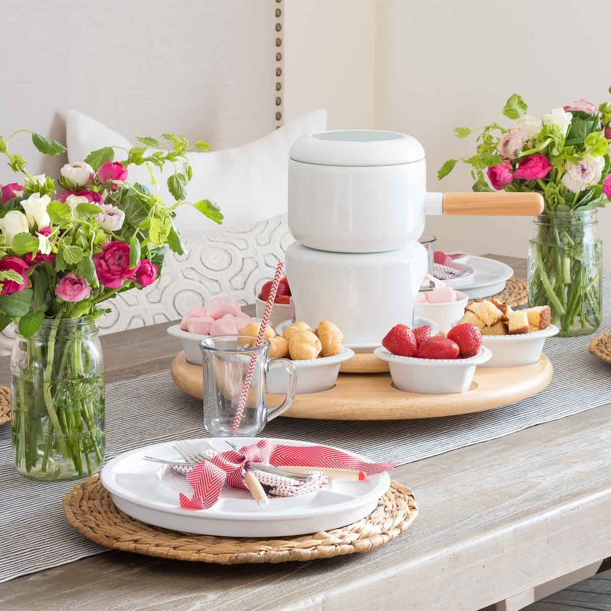 Fondue Table Setting Approaches