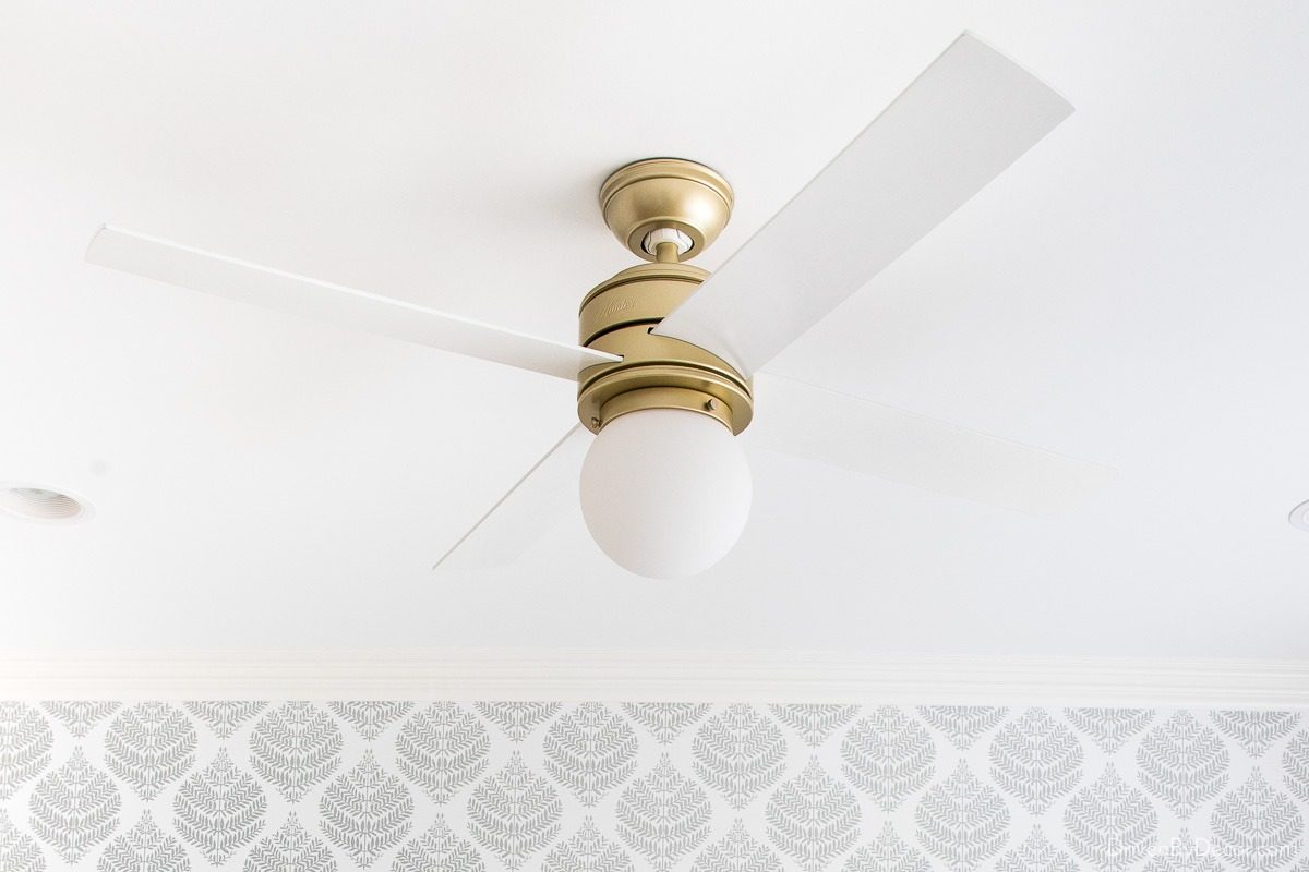 Globe light ceiling fan