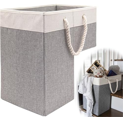 Gray stair basket