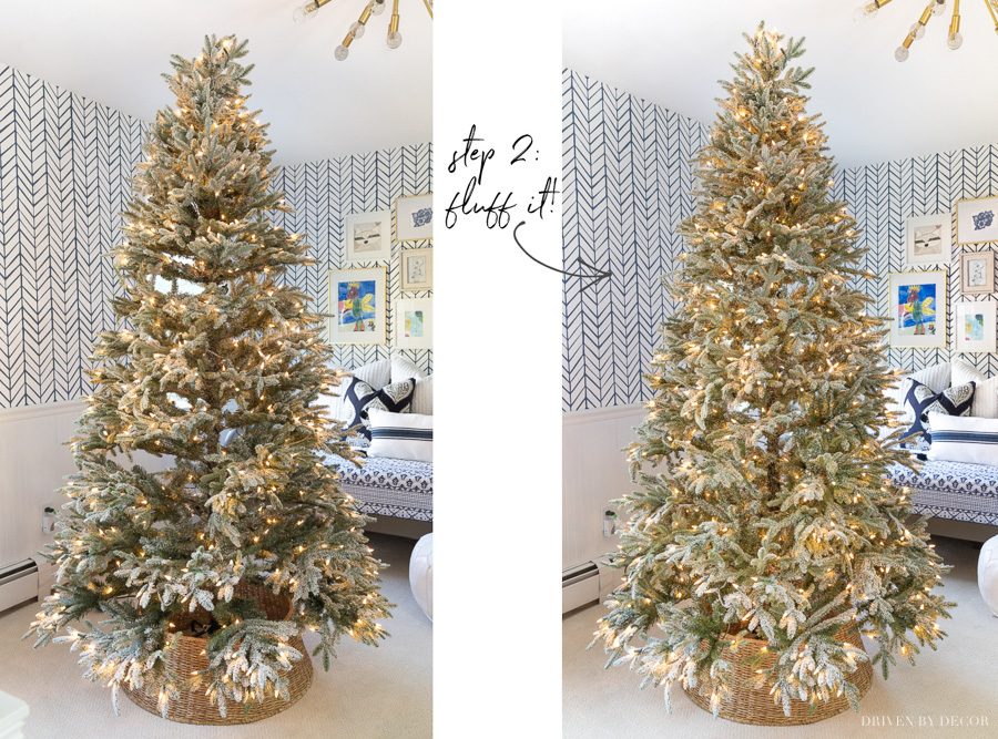 Never knew I had to do this to my Christmas tree to make it look fuller!!