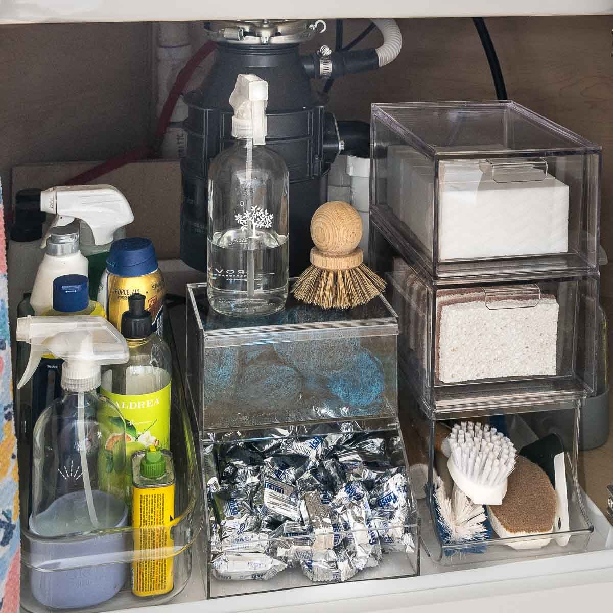 How to organize under your kitchen sink