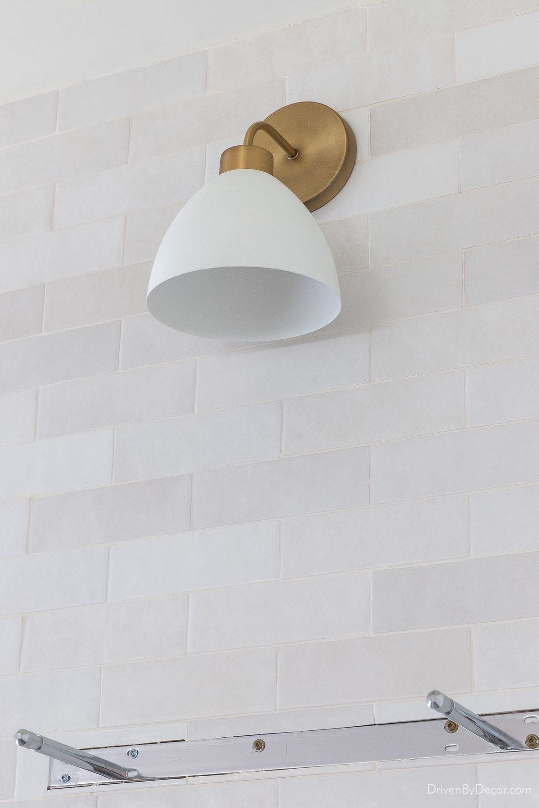 Inexpensive brass sconce