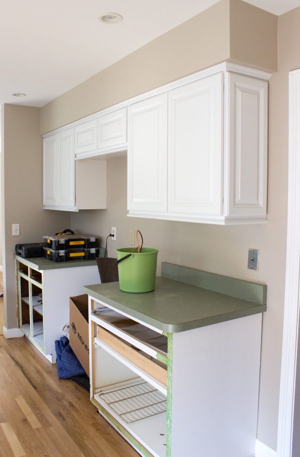 Kitchen Cabinet Refacing in Progress