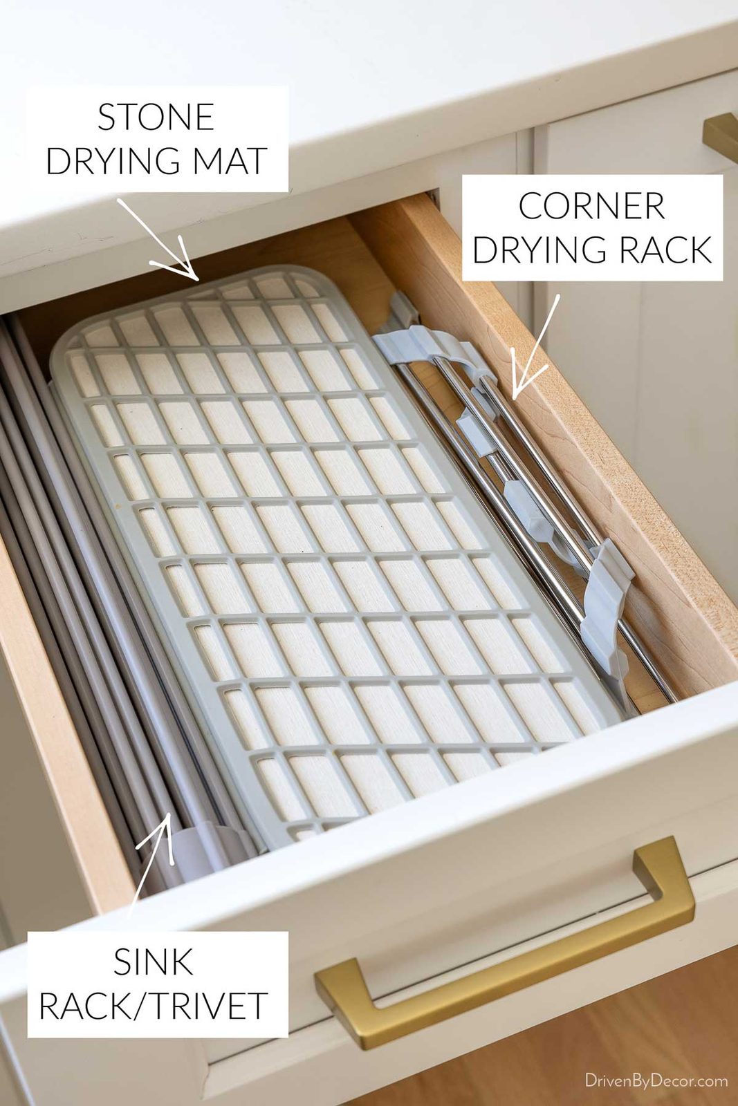 Drying racks in our kitchen drawer