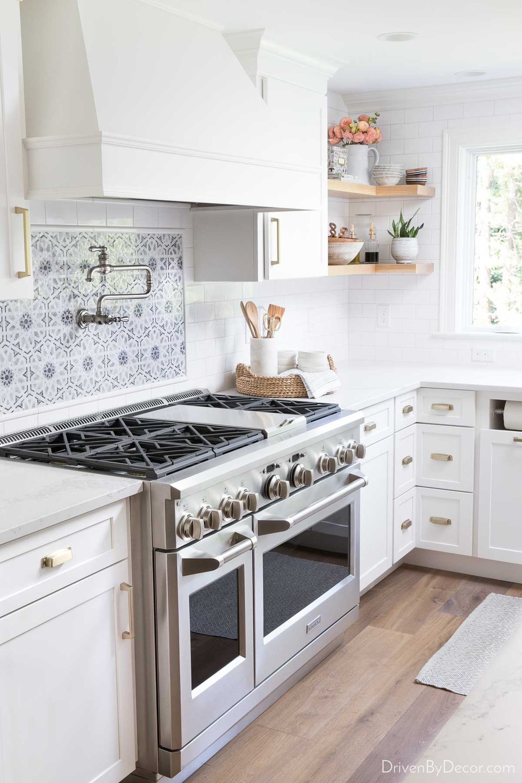 A 48" stainless gas range as part of my kitchen remodel