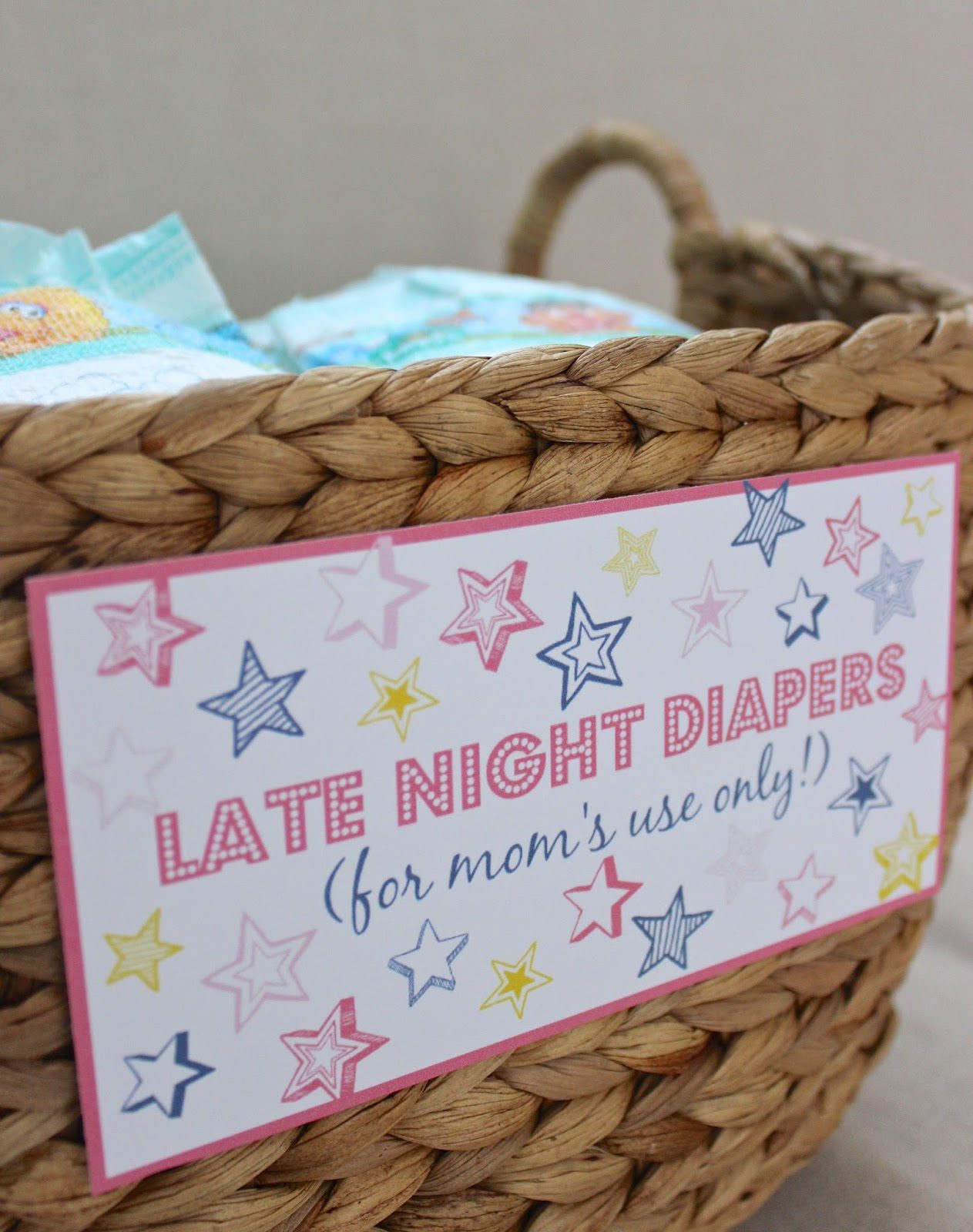 Late Night Diapers Baby Shower Printables