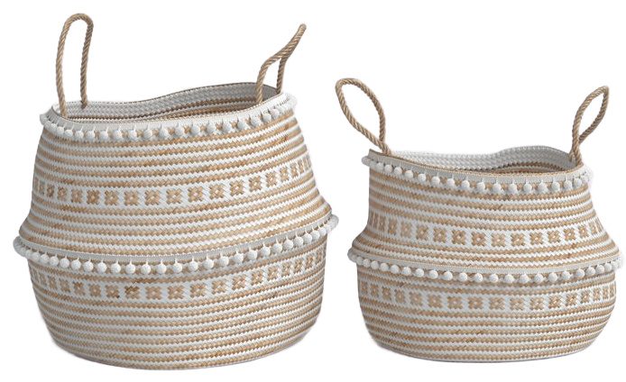 Pair of handled baskets
