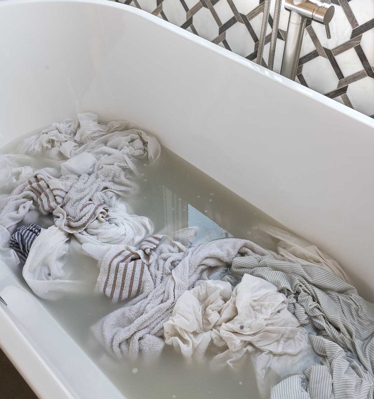 Three hours of soaking in the laundry strip recipe - wow!