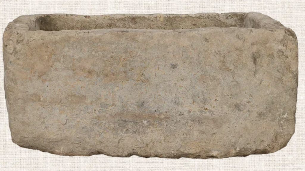 Vintage limestone trough for a garden