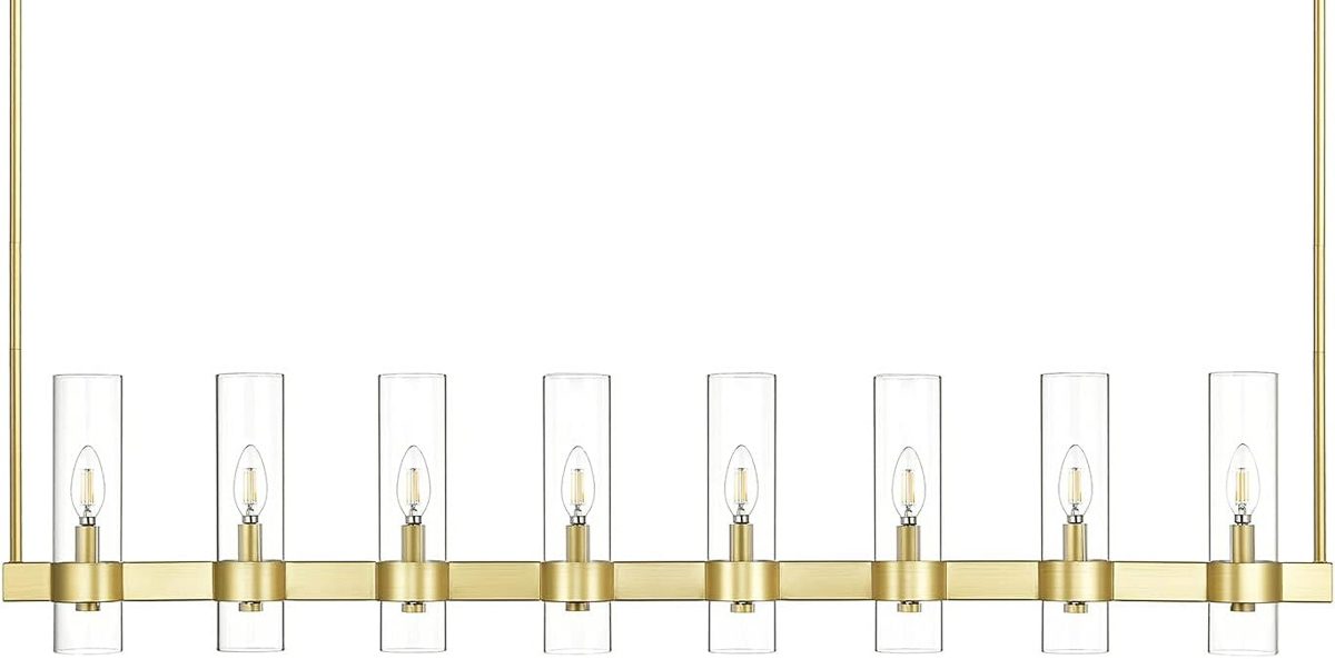 Linear chandelier on Amazon with a Restoration Hardware look