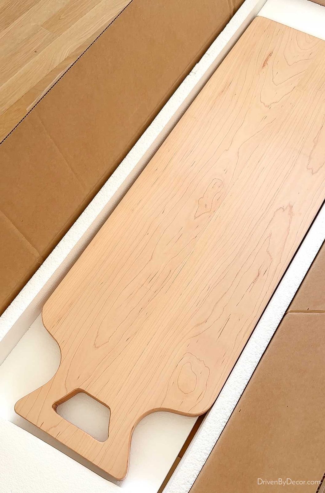 Long wood charcuterie board