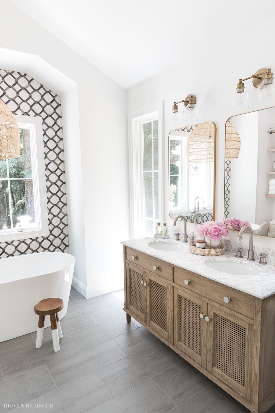 Love this double vanity in her master bathroom!