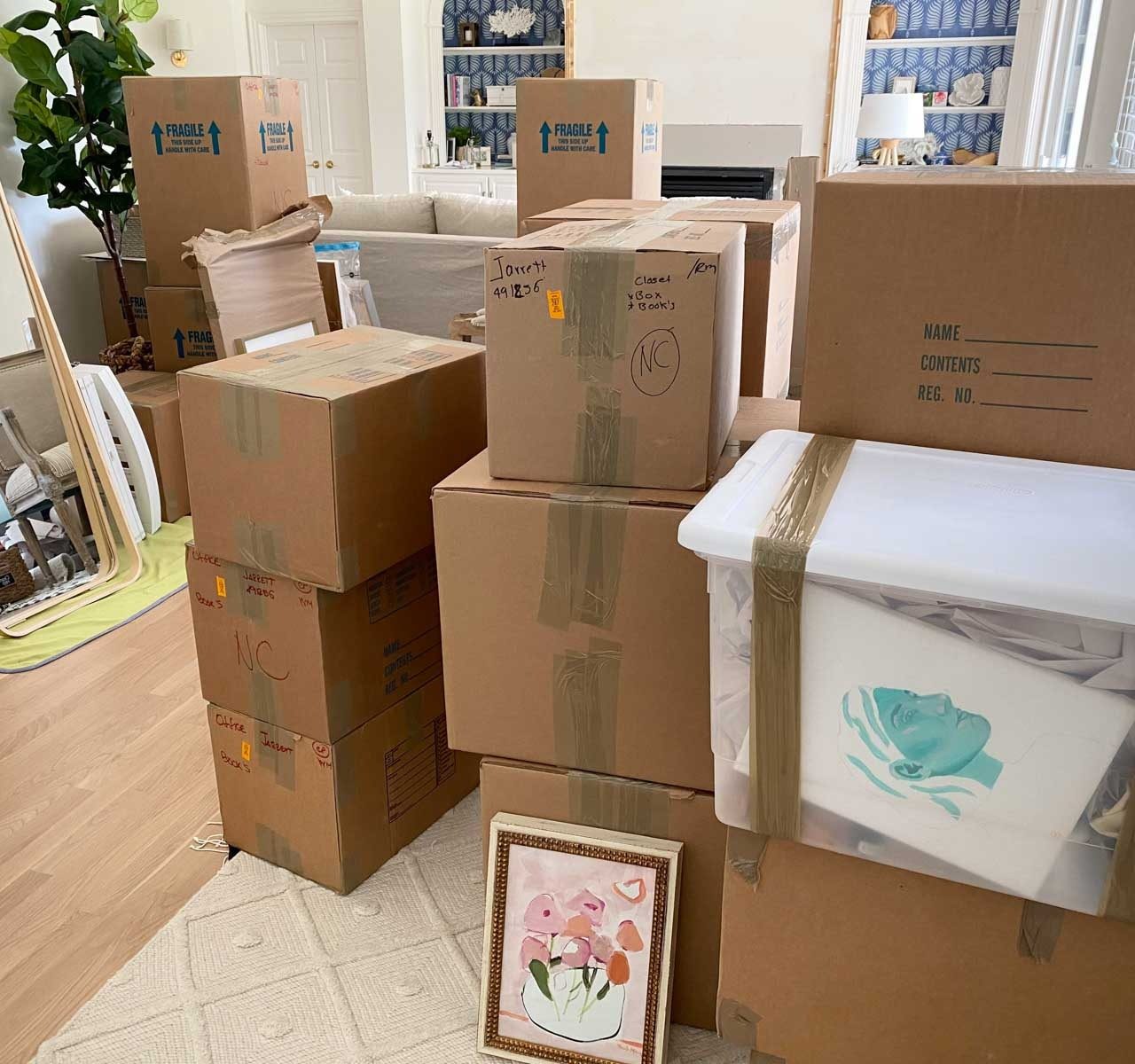 Lots of moving boxes to unpack!