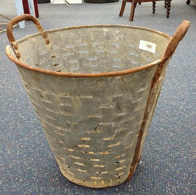 Decorating with Vintage Olive Buckets