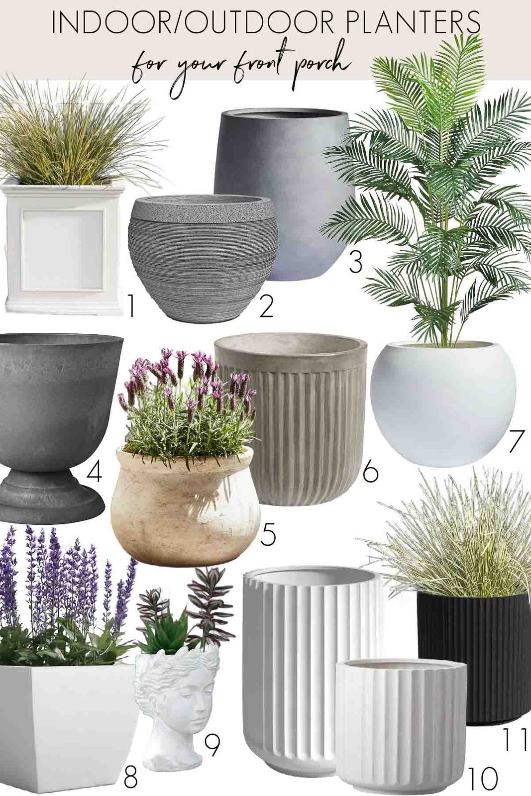 Fall front porch planters