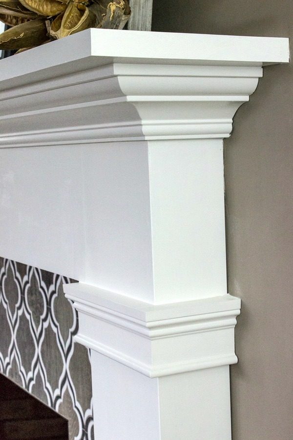 Profile of fireplace mantel