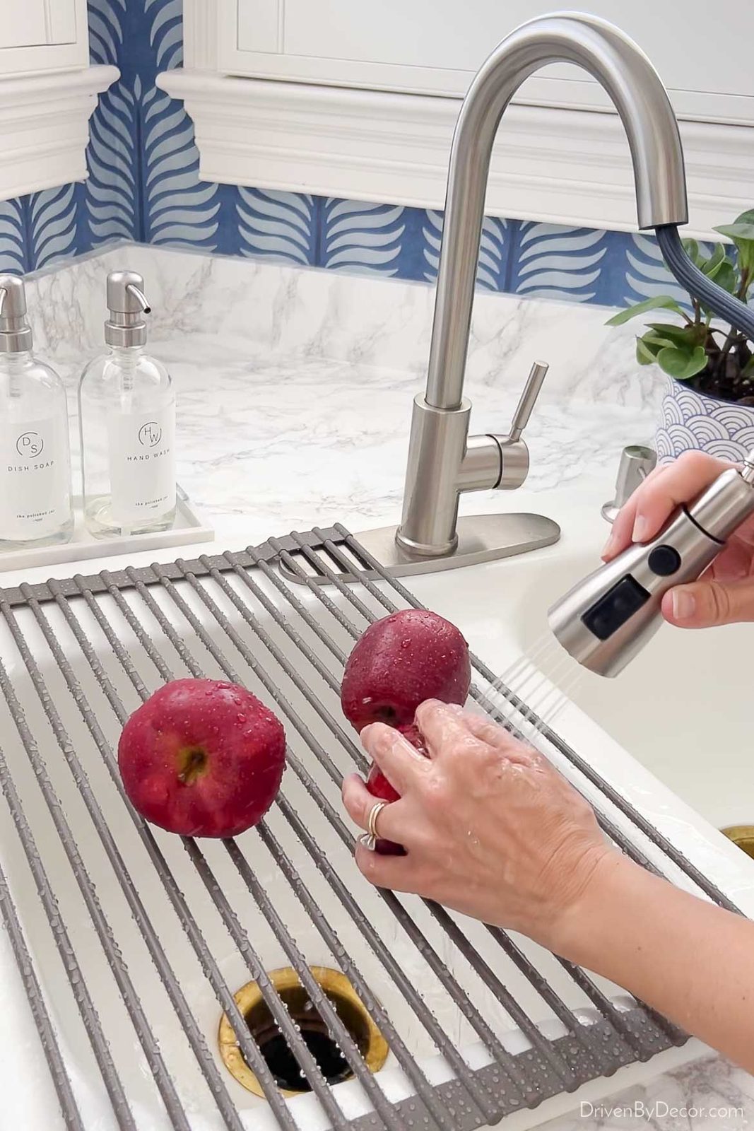 My rolling drying rack that I also use to rinse fruits and veggies