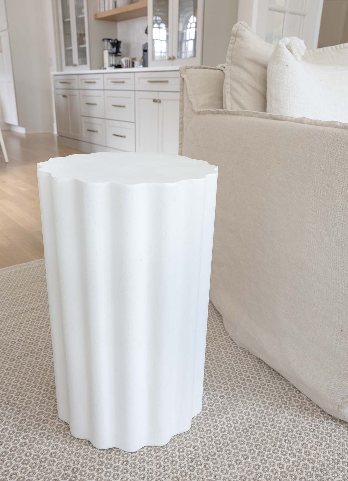 Scalloped side table