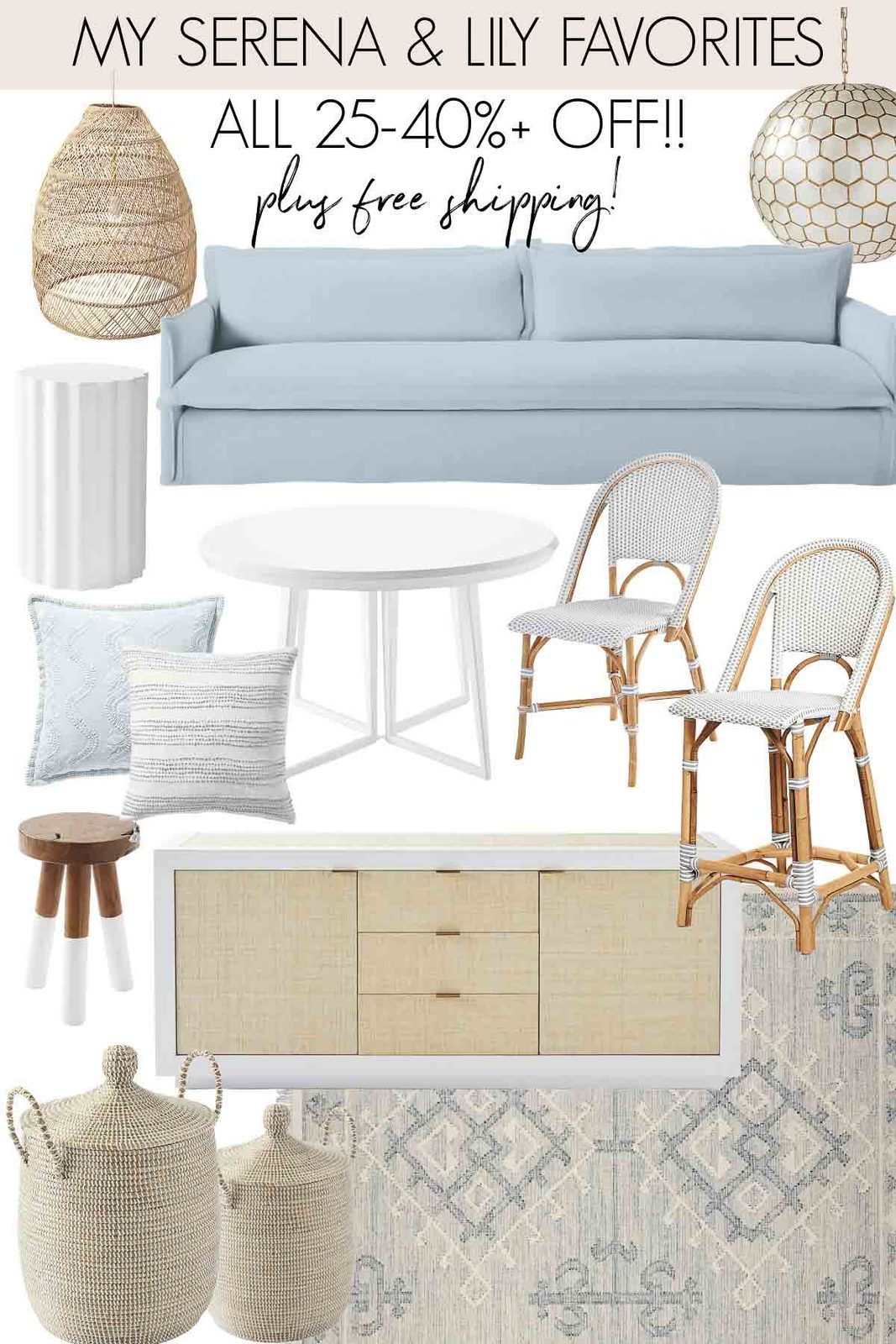Serena and Lily furniture and accessories on Black Friday sale