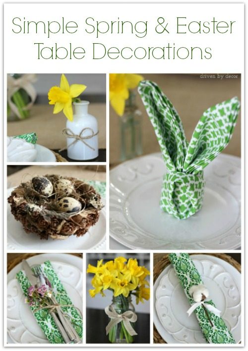 Simple ideas for decorating your spring or easter table