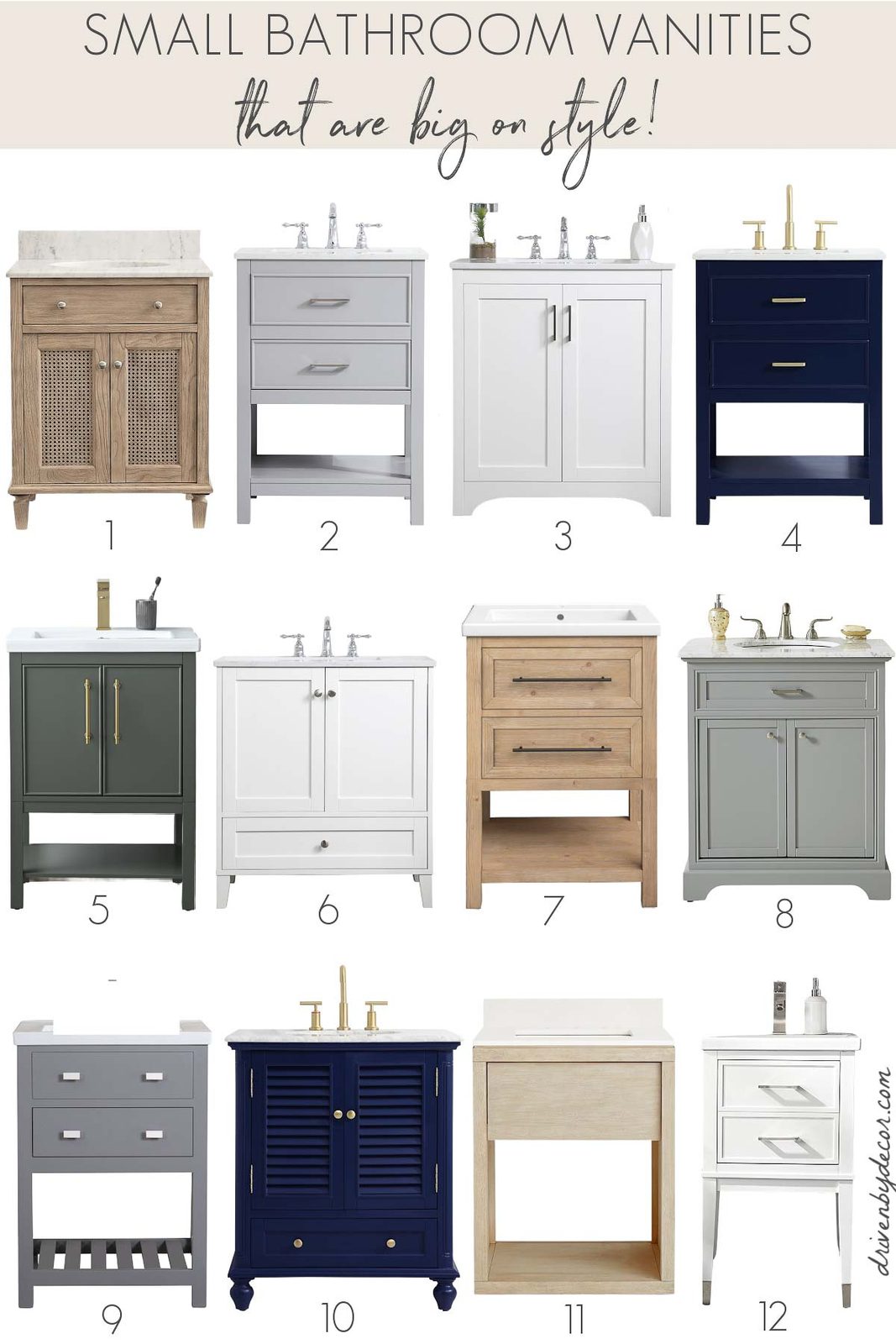 Small bathroom vanities