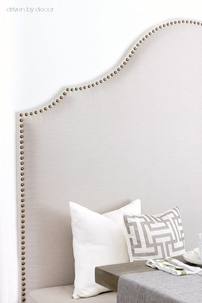 The trick for how to apply nailhead trim in a straight line!