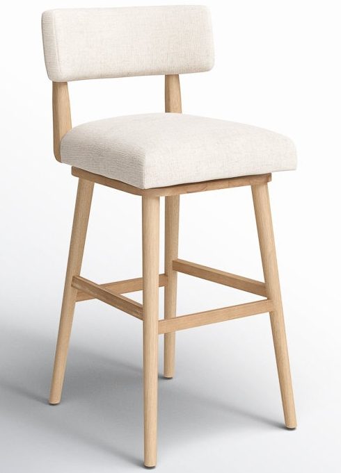 Upholstered swivel counter stool